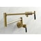 Kingston Brass KS4107CKL Wall Mount Pot Filler Faucet, Brushed Brass KS4107CKL - alternate 3